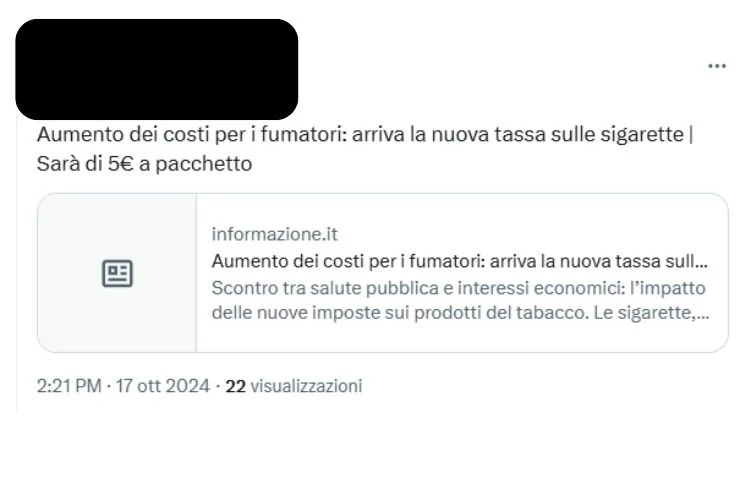 Tweet fumatori 