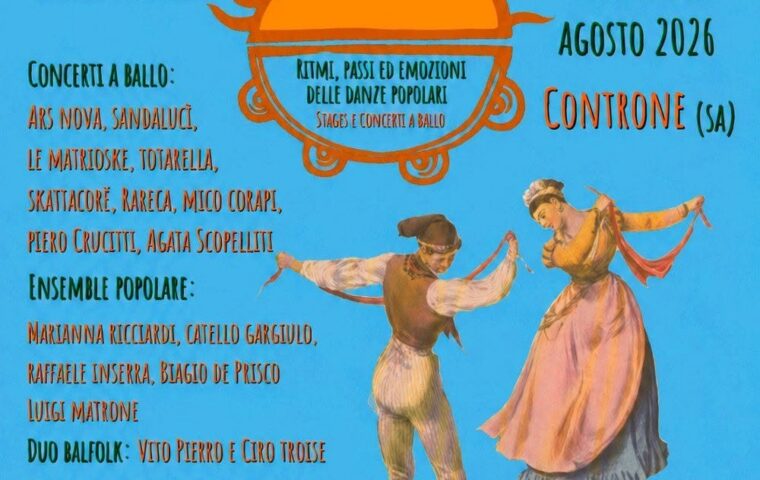 Ballarija 2026: il festival della danza e della musica mediterranea a Controne