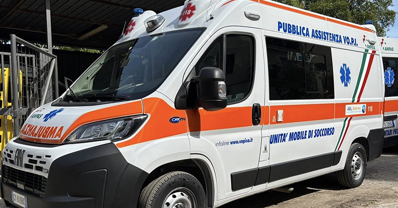 Operaio colpito da scossa elettrica a Salerno, trasportato all’ospedale Ruggi