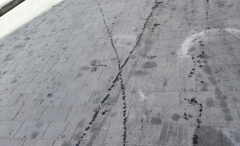 Tracce scure sui viali della Villa comunale di Pagani: proteste e dubbi sul servizio di igiene urbana