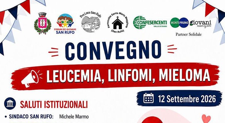 Convegno a San Rufo per sostenere la ricerca contro leucemia, linfomi e mieloma