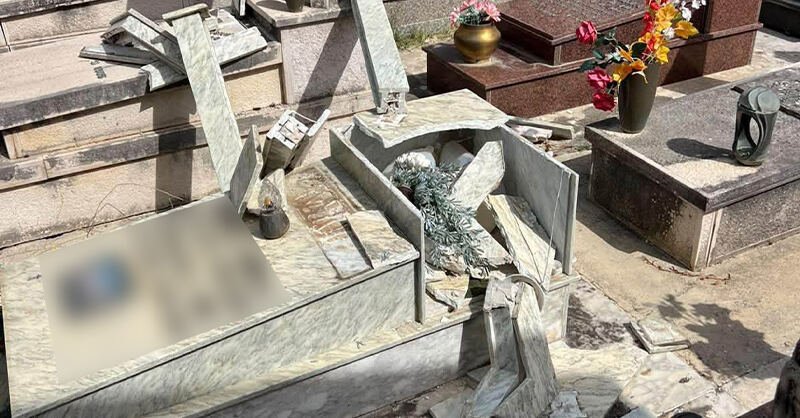 Furto di statua e danneggiamento di tomba al cimitero di Battipaglia, famiglia denuncia l’abbandono